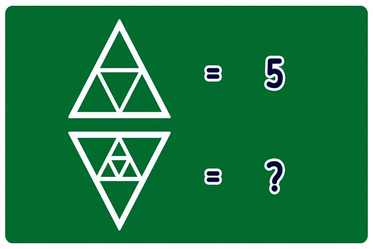 تست هوش | در تصویر چند مثلث وجود دارد!؟